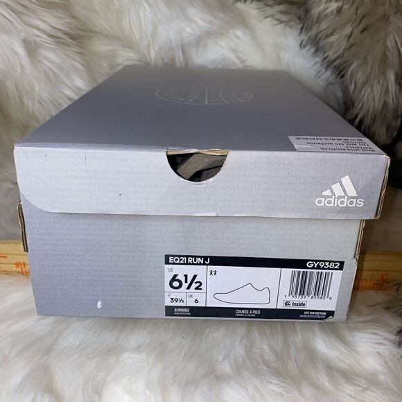 NEW!! Adidas EQ21 Run J Athletic Sneakers - Youth GS Size 6.5 Gray/White/pink - Picture 11 of 12
